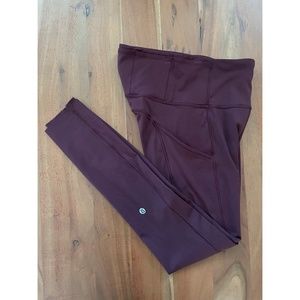Lululemon Fast and Free 25in Tights - Cassis 2